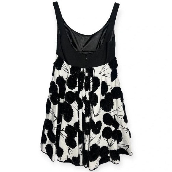 Milly black and white retro baby doll cocktail dress size 4 - Picture 4 of 12